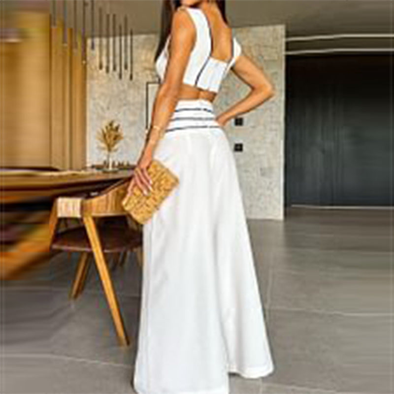 Women's Vest + Trousers Vacation Suit