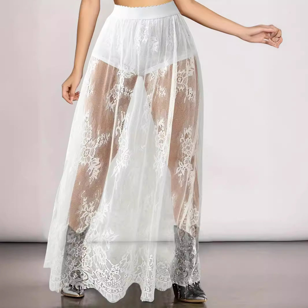 Women's Summer New Lace Sheer Skirt