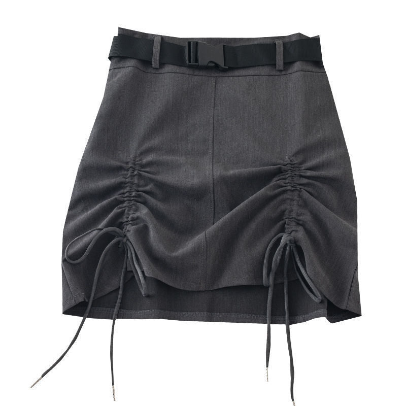 Workwear-Style Hip Skirt