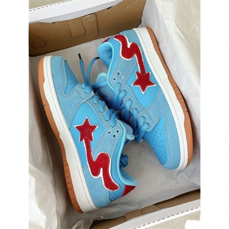 Trendy Niche Colour-Matching Meteor Board Shoes For Women