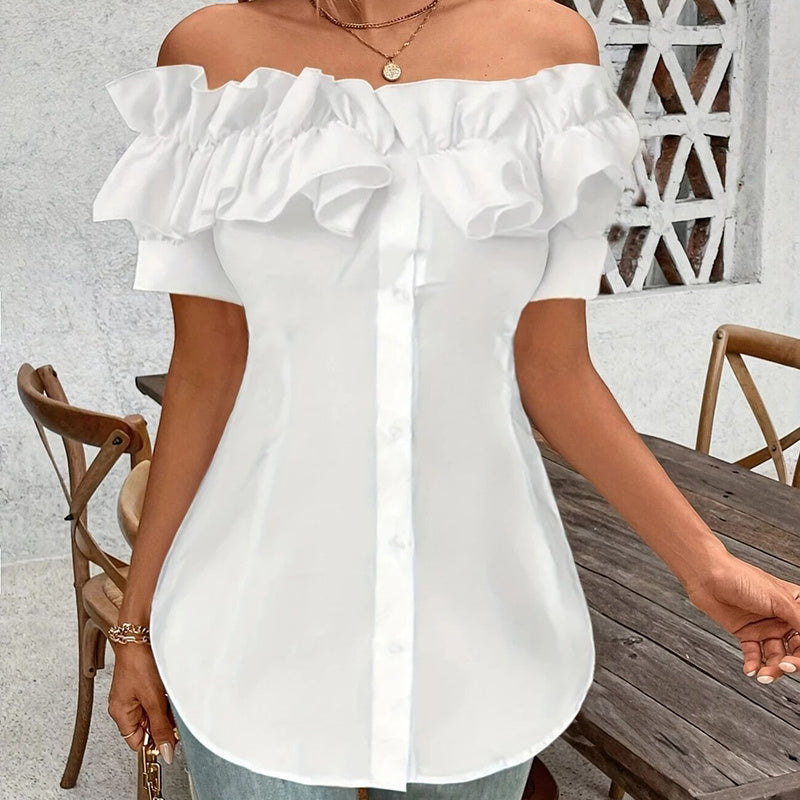 Off-Shoulder Ruffled Blouse