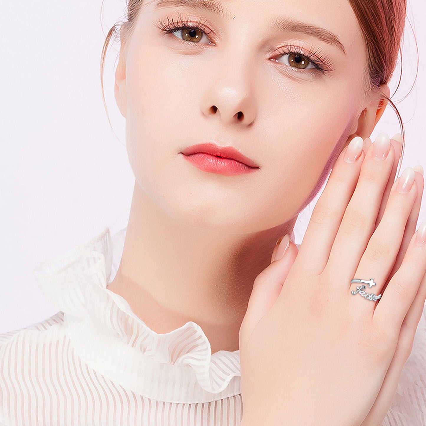 Silver "Faith" Adjustable Ring - "Everything Is Possible" Ring For Women