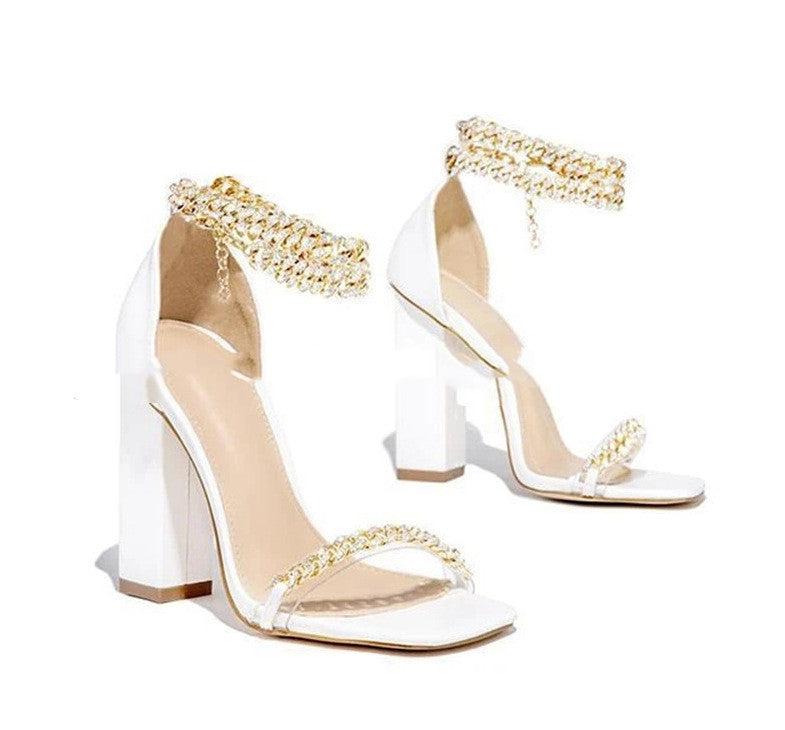 High-Heel Chains Sandals