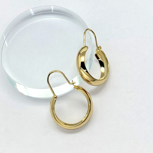 Women's Trendy Cool Gold Plated Hoop Earrings