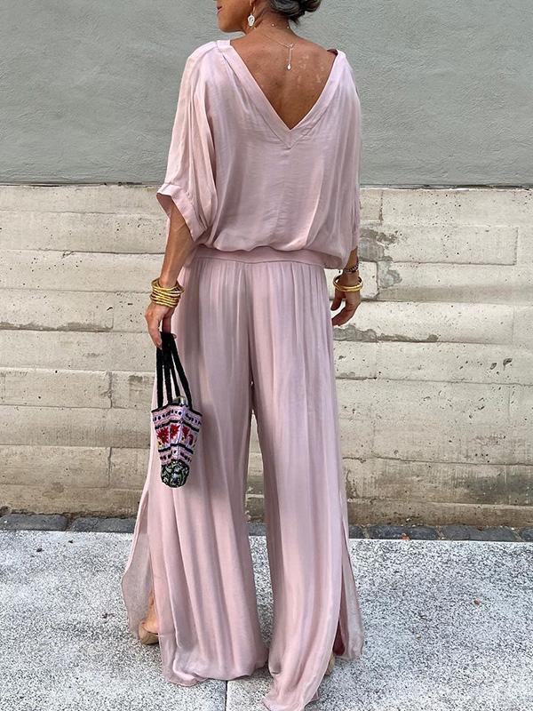 Fashionable Best-Selling Solid-Colored Chiffon Set For Women