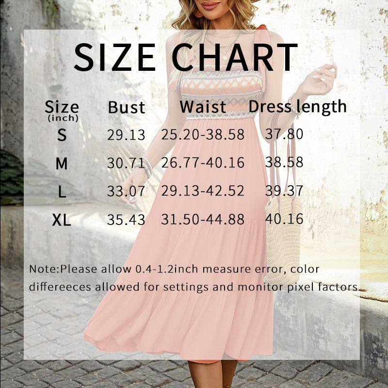 Boho Spaghetti Straps Dress - US Only