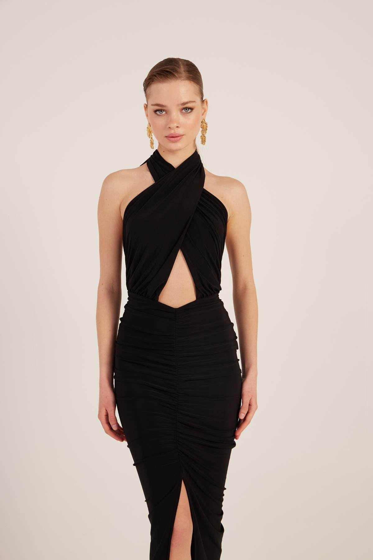 Backless Slit Maxi Dress