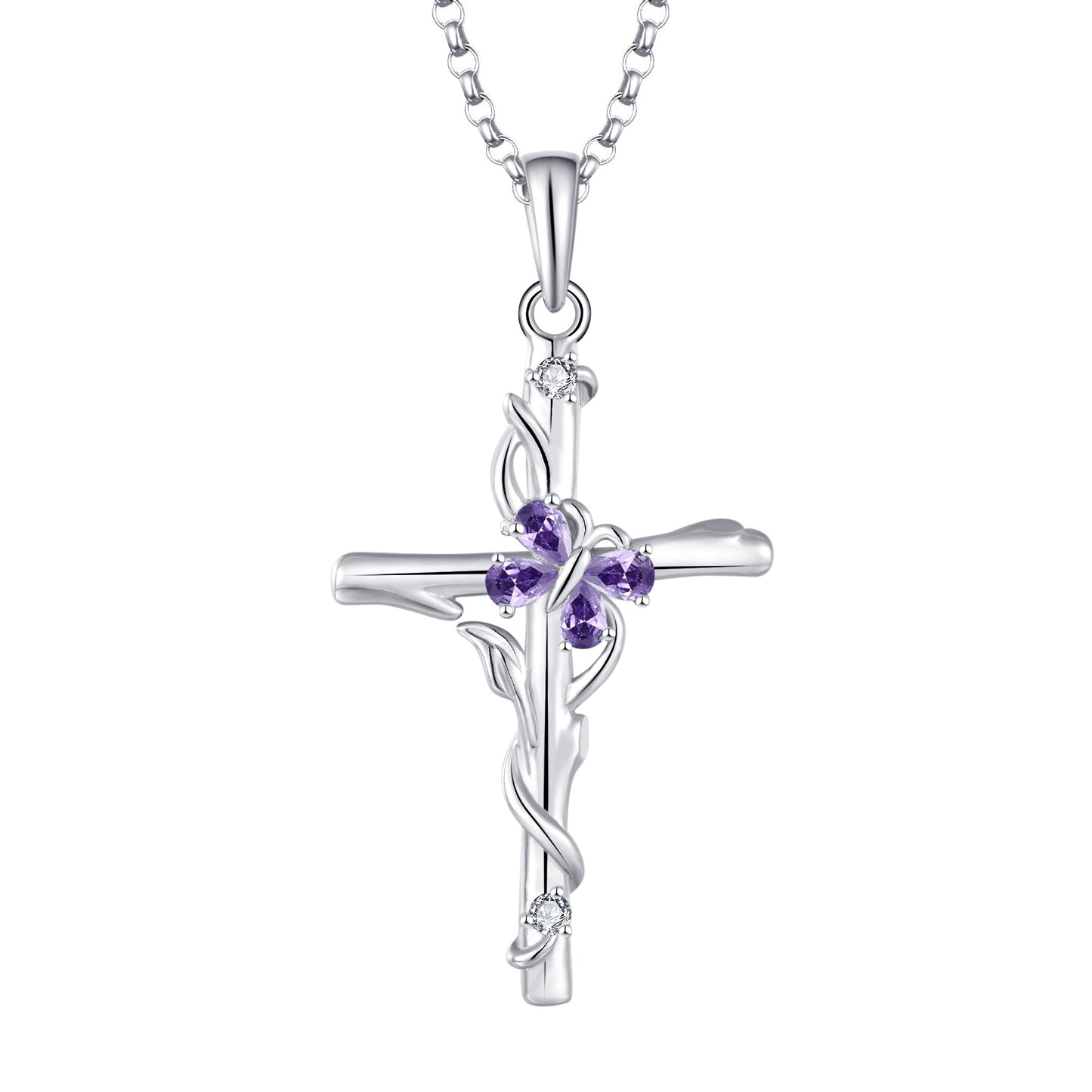 Sterling Silver Cross Necklace For Women