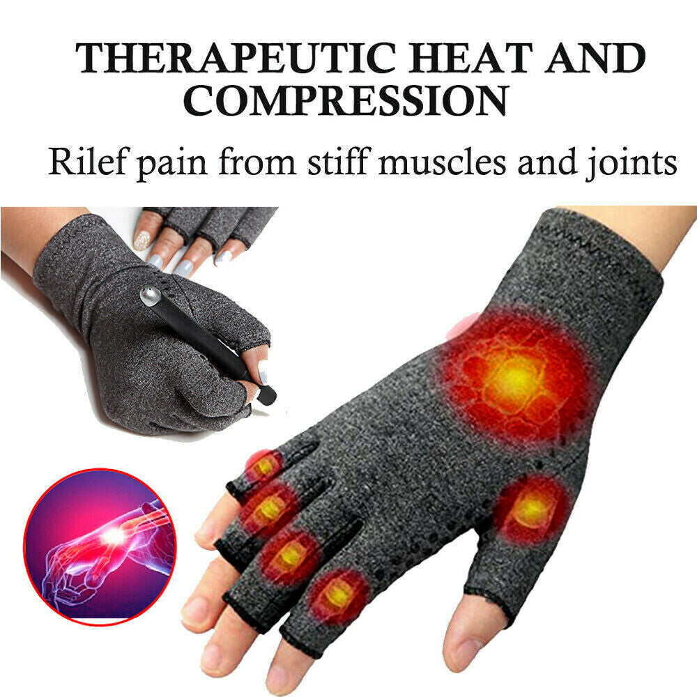 Non-Slip Breathable Health Care Nursing Half-Finger Gloves For Arthritis