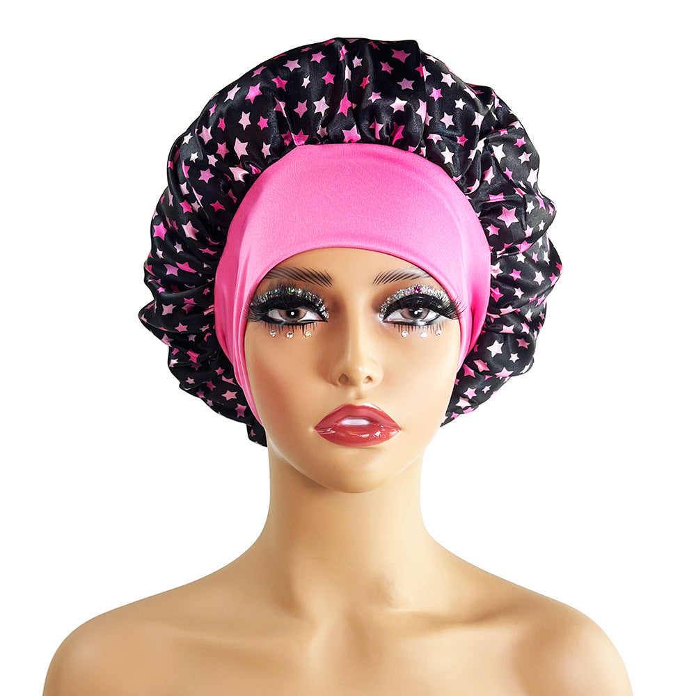 Satin Printing Beauty Shower/Night Cap