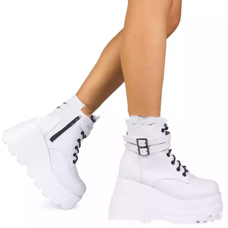 Platform Winter Boots for Women - Genuine Leather