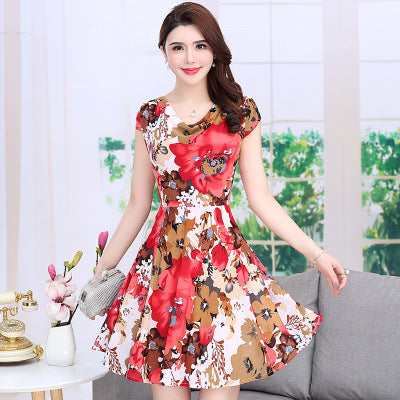 Flower-Patern Mini Dress