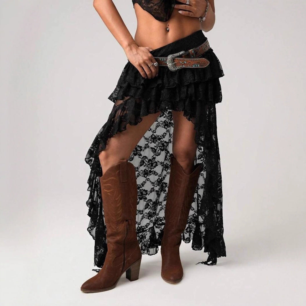 Irregular Designer-style Skirt With A Cowgirl Vibe