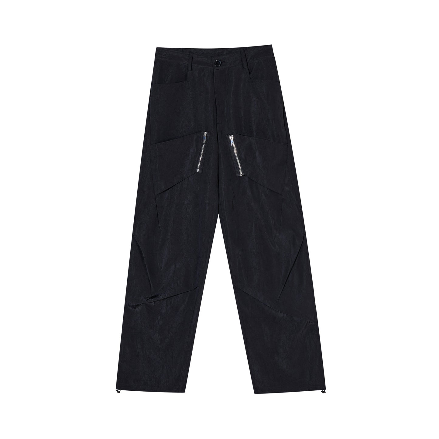 Street Pleated Texture Stitching Trousers