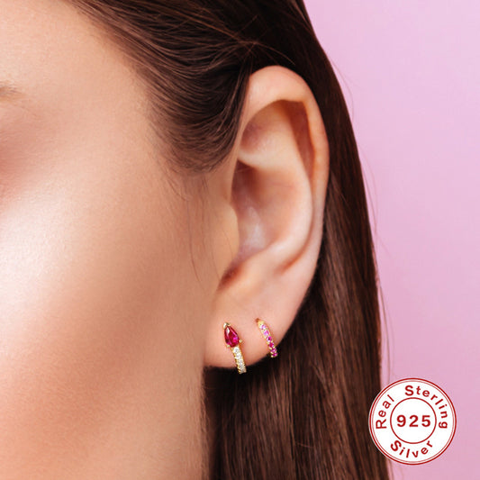 Water Drop Hoop Earrings For Women