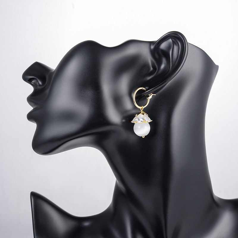 Women's Beaded Detail Hoop Earrings