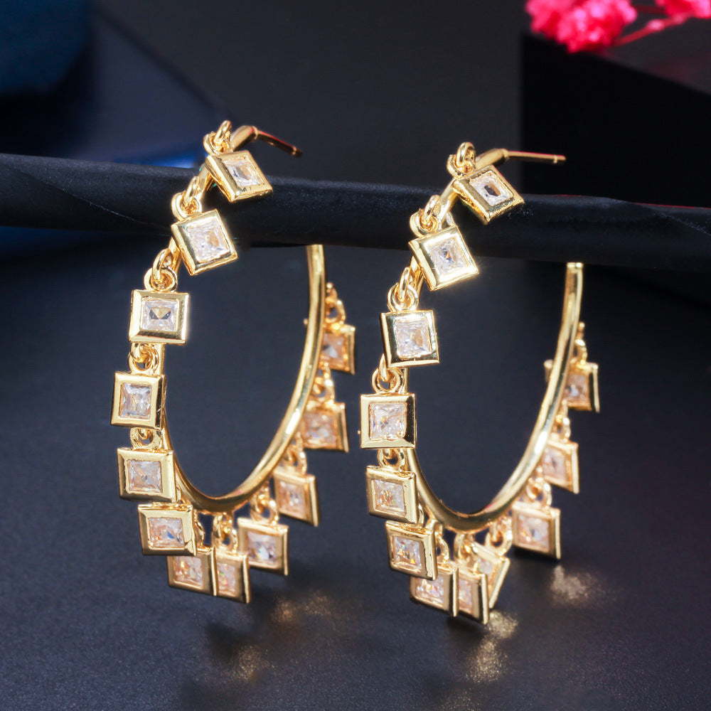 Ladies' Celebrity Tassel Hoop Earrings