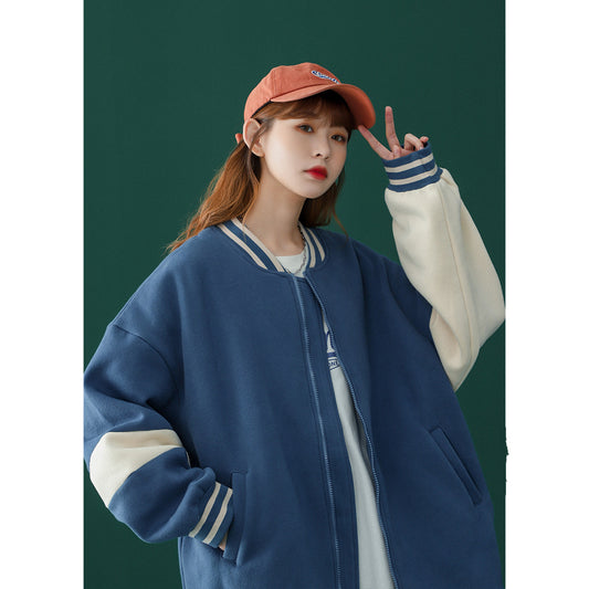 Women's Original Niche Baseball Design-Sense Sweater Jacket