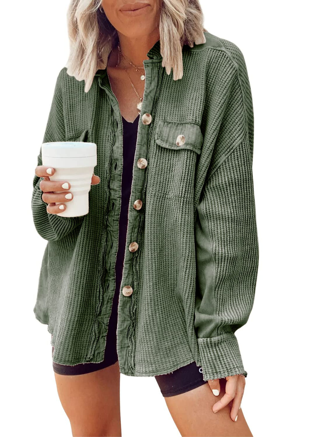 Button Shirt Fashion Jacket For Women