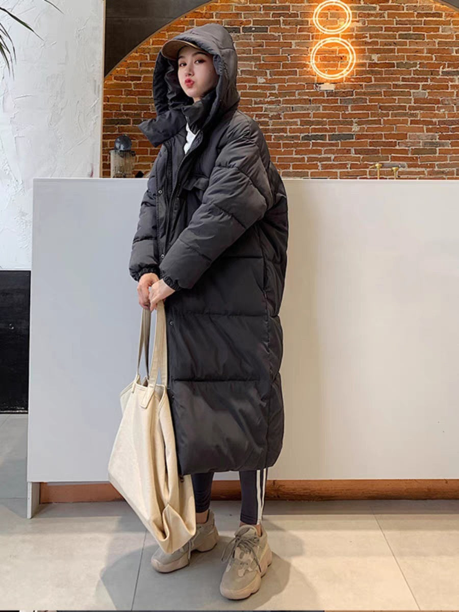 Cotton-Padded Loose Long Jacket