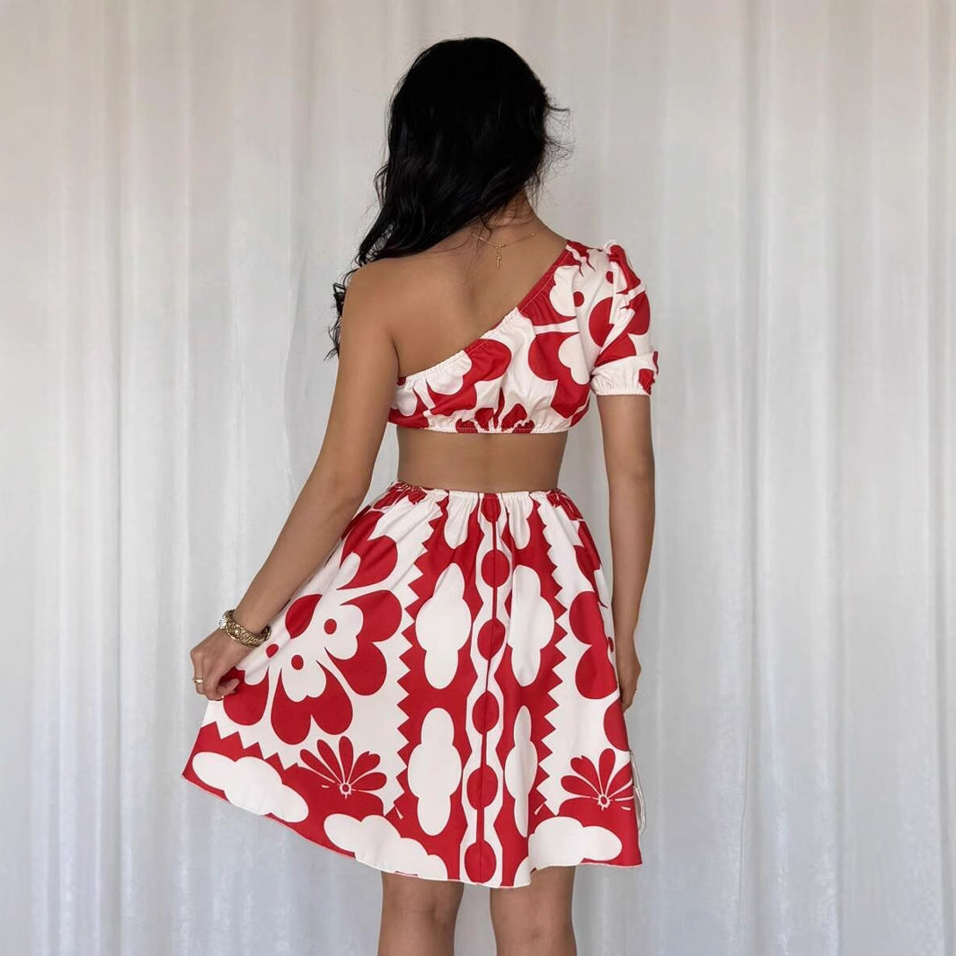 Breathable Hollow-Waist Short Dress