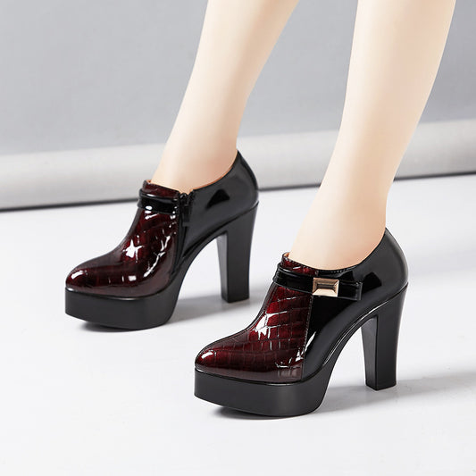 New Patent Leather High-Heel Women's Shoes