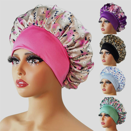 Satin Printing Beauty Shower/Night Cap