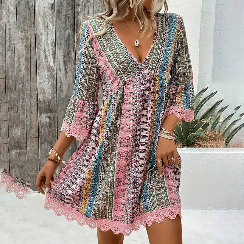 Chic Casual Boho Shirt Dress - US Only