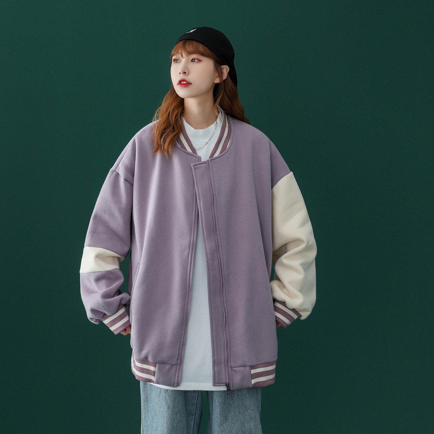 Women's Original Niche Baseball Design-Sense Sweater Jacket