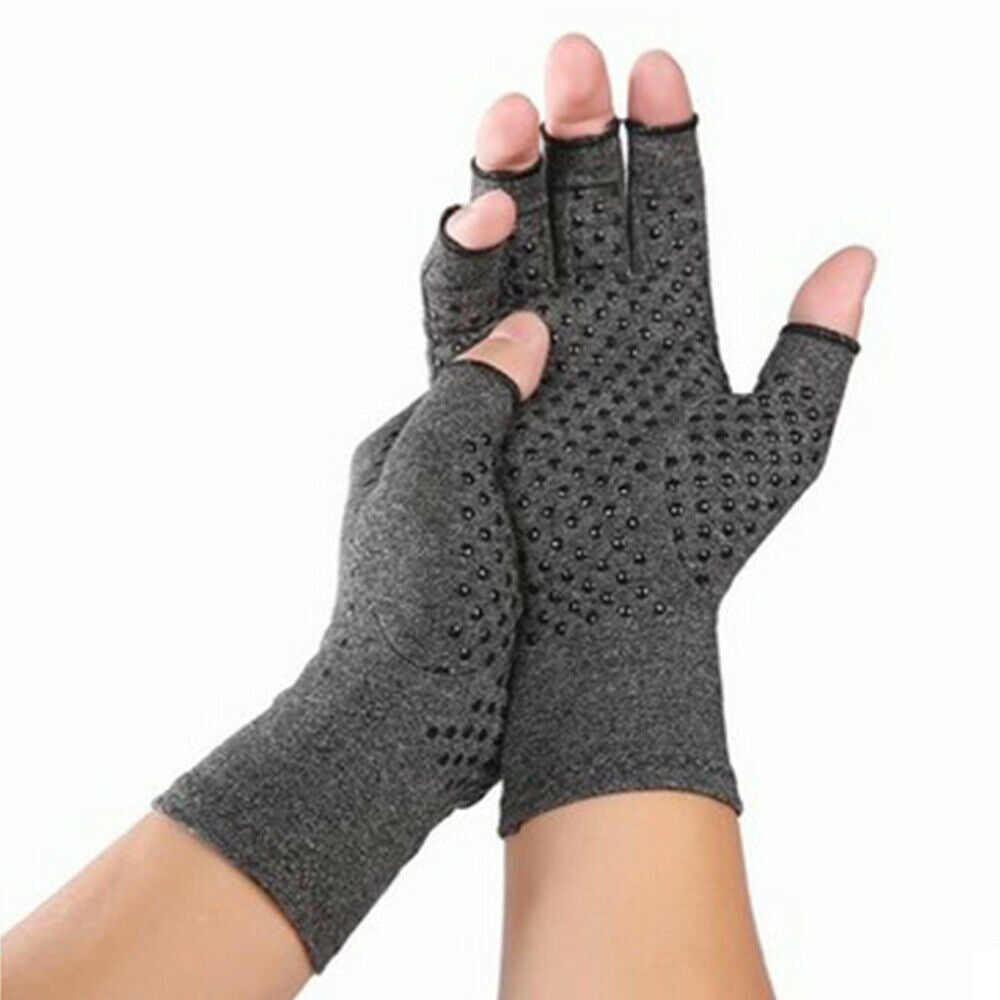 Non-Slip Breathable Health Care Nursing Half-Finger Gloves For Arthritis