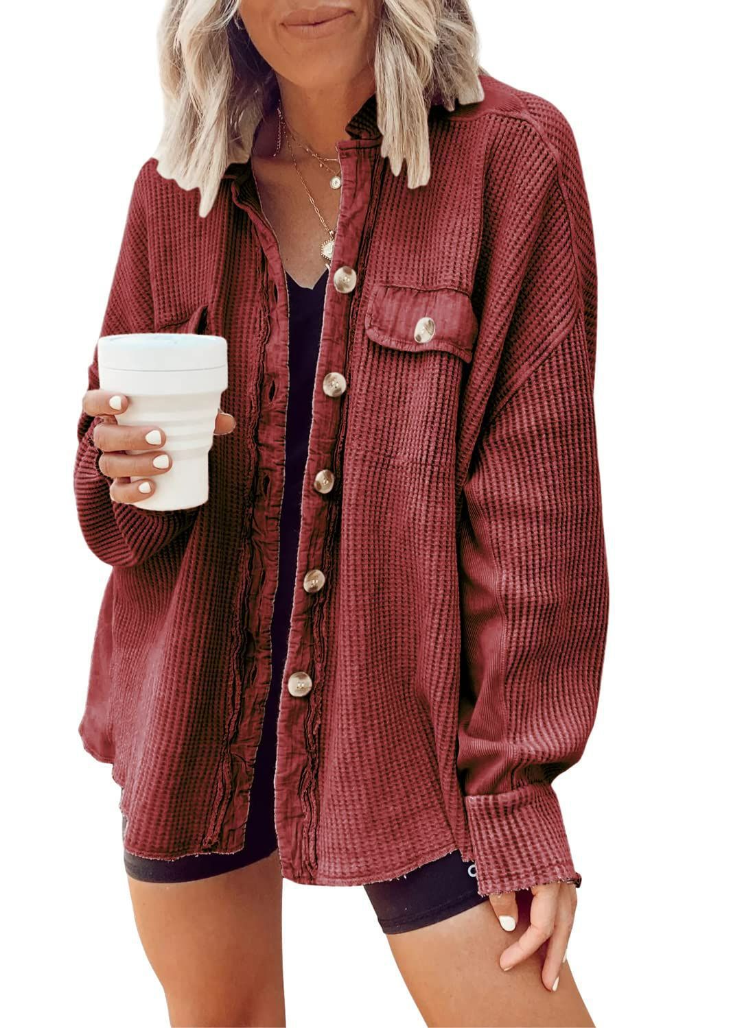 Button Shirt Fashion Jacket For Women