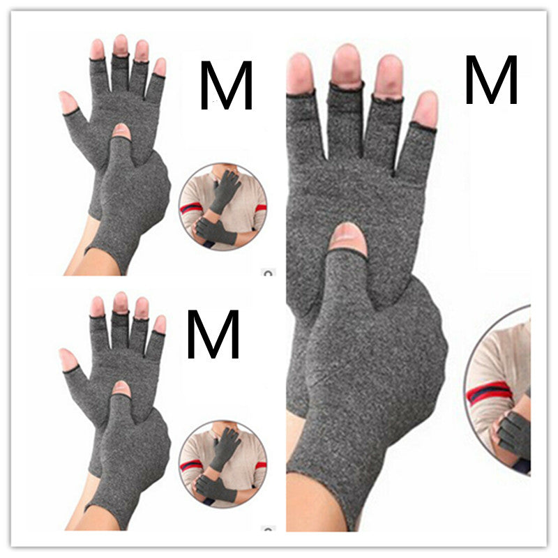 Non-Slip Breathable Health Care Nursing Half-Finger Gloves For Arthritis