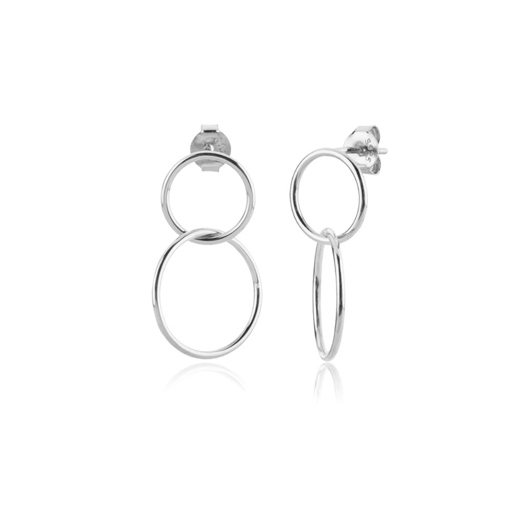 Long Ring Buckle Earrings For Women