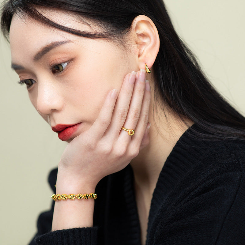 Gold-Plated Hoop Earrings