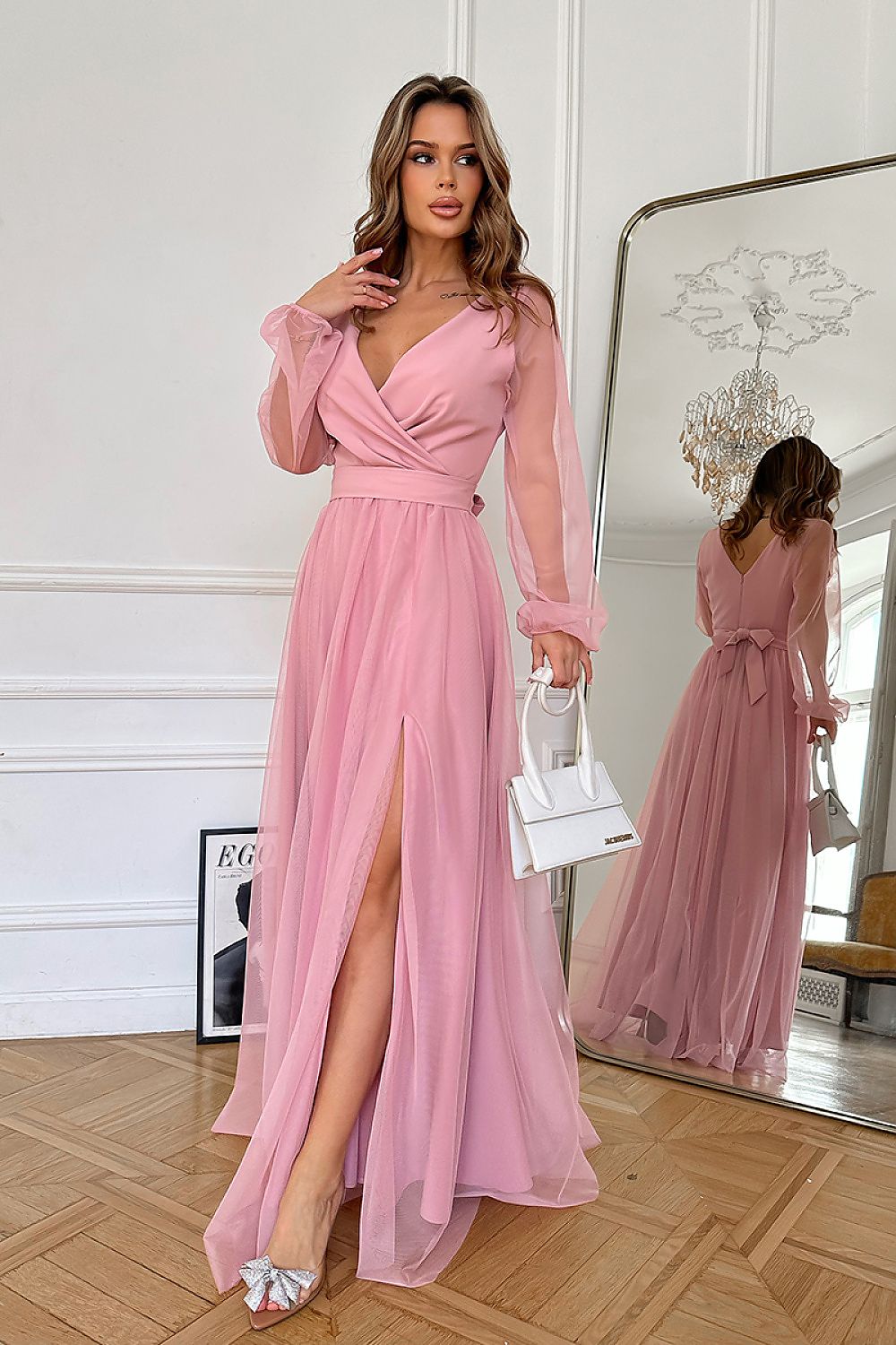  Long dress model 220097 Bicotone 