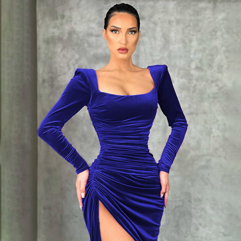 High-End Babes Long Split-Thigh Dress