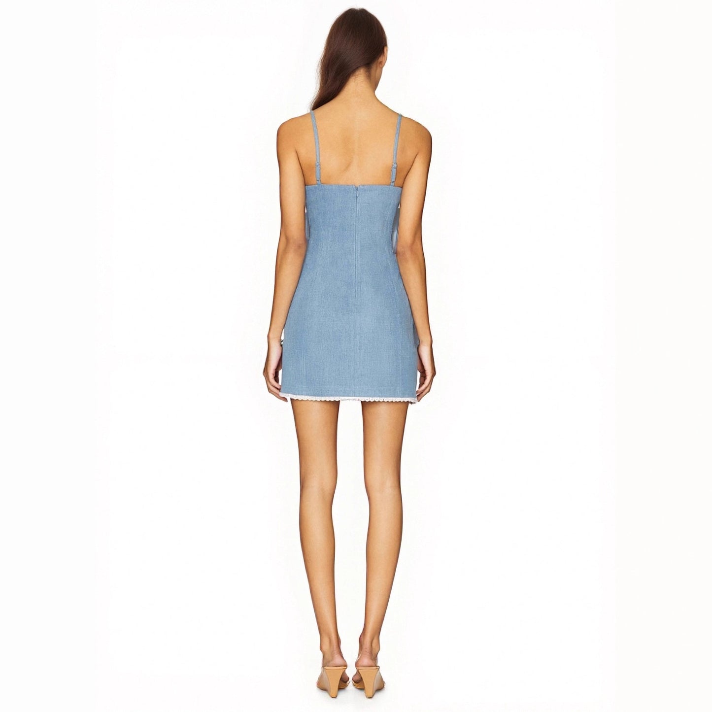 Elegant Sweet  Light Blue Mini Dress