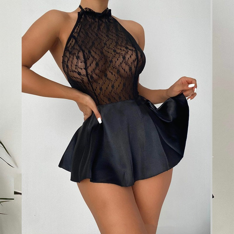 See-Through Lingerie Slip Dress