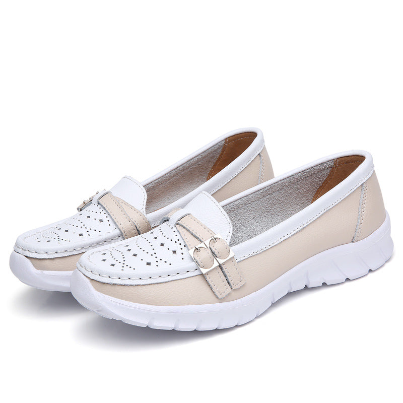 Simple Flat-Heel Slip-On Shoes For Women