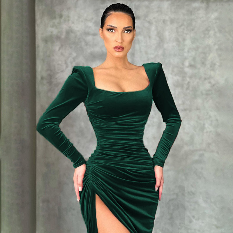 High-End Babes Long Split-Thigh Dress