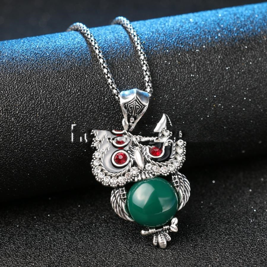 Owl Jewellery Set For Women - Necklace+Earrings