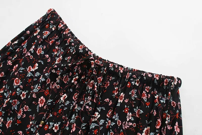 Women's Elastic Waist Positioning Rayon Skirt