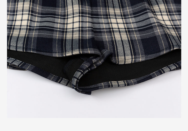 Plaid A-Line Short Skirt