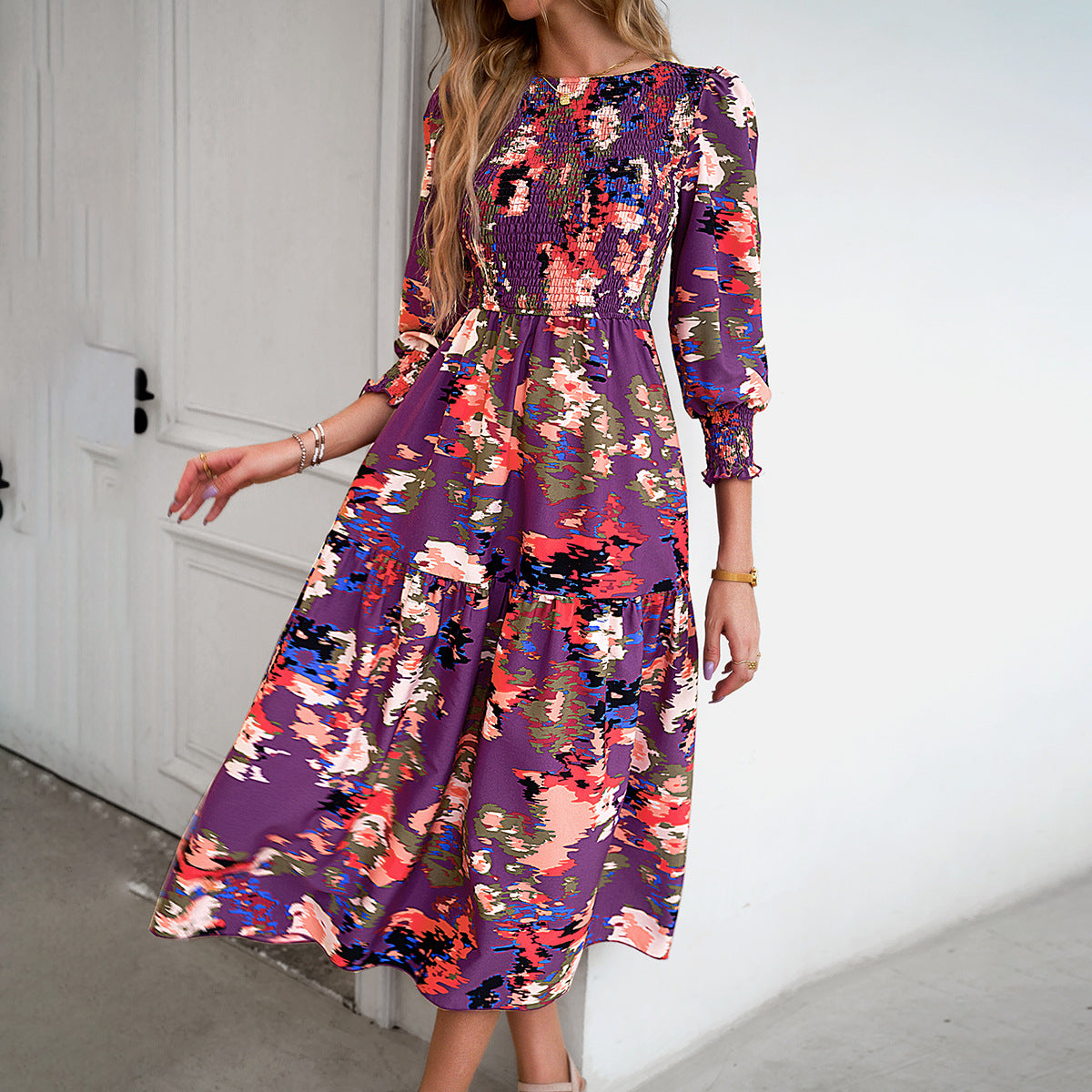 Printed Temperament Elegant Dress