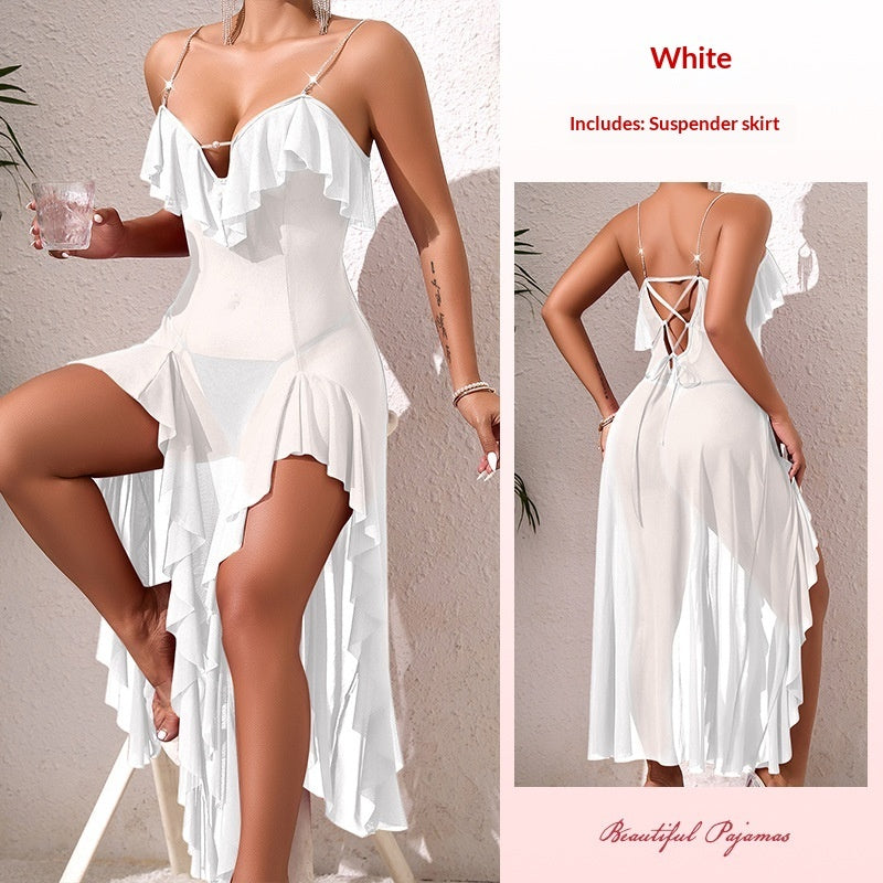 Sheer Temptation Backless Elegant Evening Dress