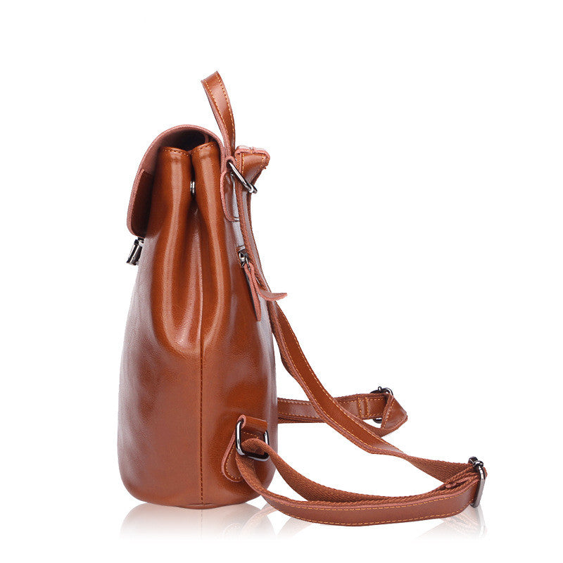 Women's Leather Backpack Crossbody Handbag