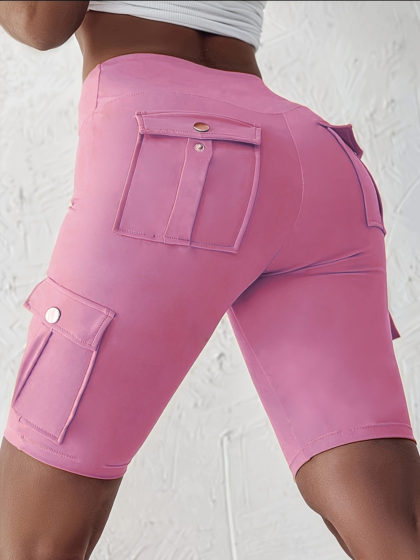 Pocket-Design Athletic Yoga Cargo Shorts