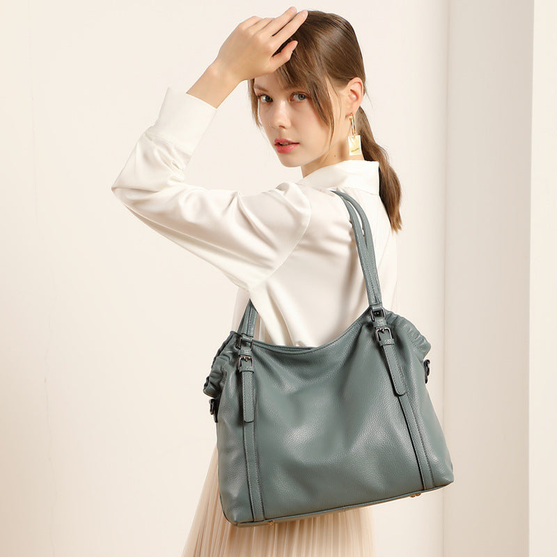 New-Style Simple Large-Capacity Leather Handbag For Women