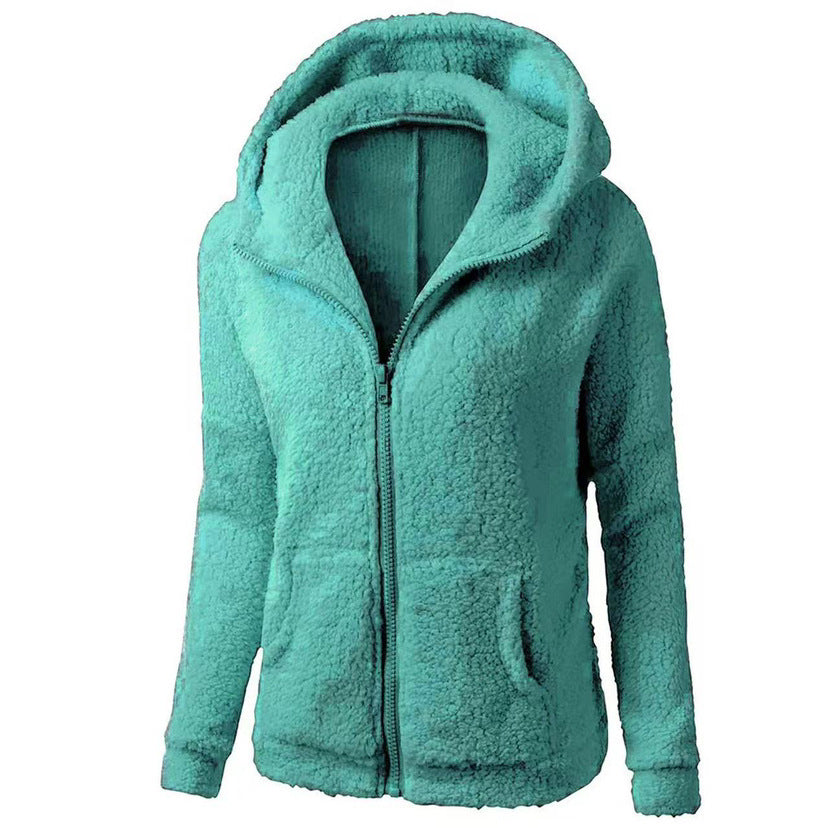 Women's Short Sweatshirt Fleece Jacket
