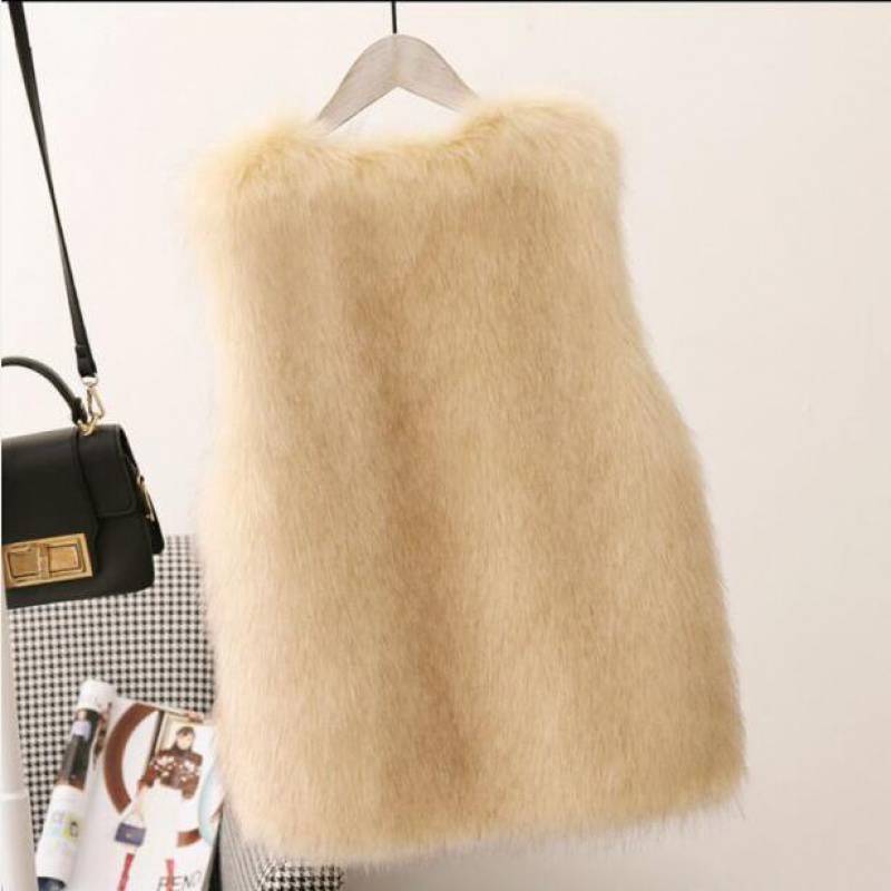 Imitation Fox Fur Waistcoat Vest